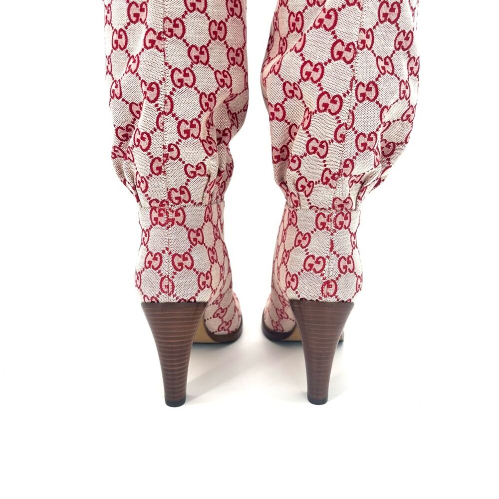 NEW Gucci Lisa GG Monogram Slouch Thigh High Boots 39 - Picture 7 of 10